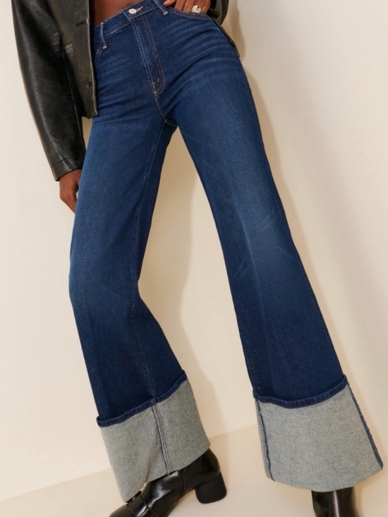 MOTHER Denim - Mother The Hustler Roller Sneak Cuff Wide Leg ~ Size 29 NWT
